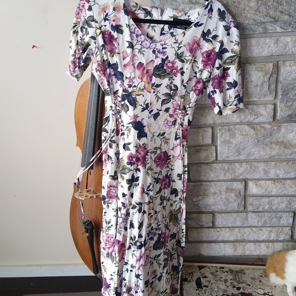 🇺🇸Vintage white floral dress